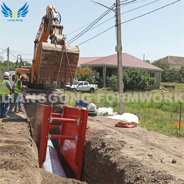 Траншейный короб из высококачественной стали, используемый при рытье канав